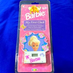 VINTAGE 1995 BARBIE MY FIRST CLOCK NEW IN PACKAGE SEALED